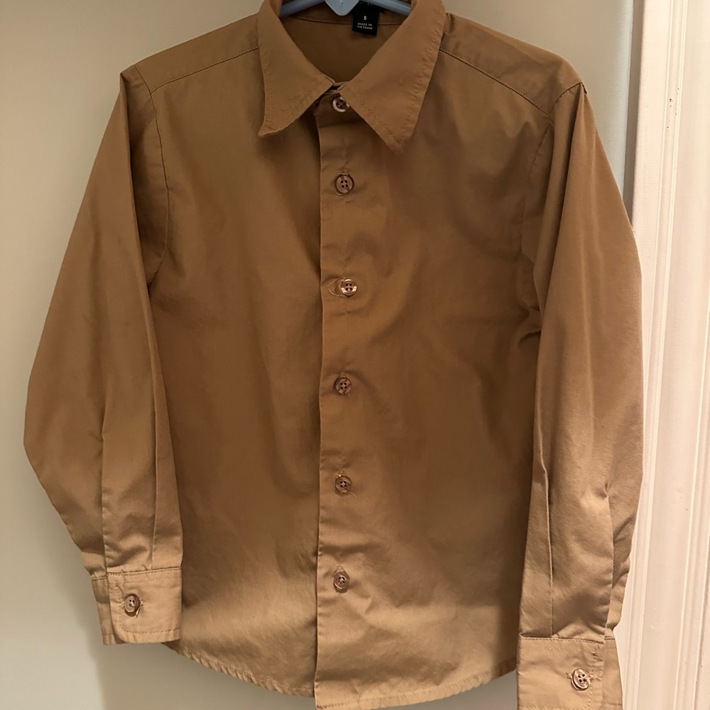 George Boy’s Size 5 Brown Casual Button Down Shirt with Collar